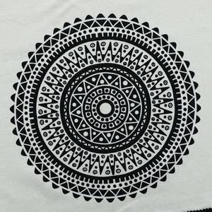 Bubaba bohème crème couleur rideau imprimé Polyester coton semi-ombragé isolation thermique flottant vivant rideaux cantonnières - Product Image 4