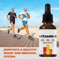 JULONG OEM Label Vitamine B12 Liquide en Gouttes Complexe de Vitamines B Végétalien B12 Sublingual 5000 mcg avec Vitamine B6 Liquide en Gouttes