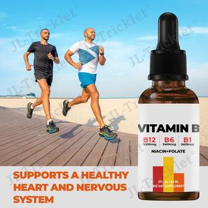 JULONG OEM Label Vitamine B12 Liquide en Gouttes Complexe de Vitamines B Végétalien B12 Sublingual 5000 mcg avec Vitamine B6 Liquide en Gouttes - Product Image 2
