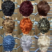 Perruque Courte en Cheveux Naturels du Cambodge 12A Sans Colle, Perruque Courte Brésilienne Noire pour Femme, Vente en Gros