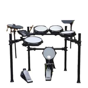 Instrumentos de percusión de mano profesionales al por mayor juegos de batería electrónica con alfombras y taburetes cámara de tambor de aluminio - Product Image 5