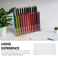 Organisateur de stylos et pinceaux de maquillage en acrylique écologique, vente en gros d'usine, pour l'école, le bureau et la maison