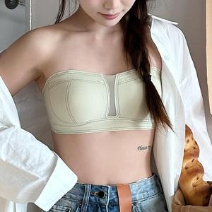 Sujetador sexy de verano sin tirantes, tejido, sin costuras, transpirable, antideslizante, push-up, con diseño de malla desmontable, tipo top tubo, sin aros. - Product Image 4