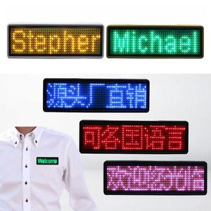 ป้ายชื่อ LED แบบตั้งโปรแกรมได้ คุณภาพสูง ราคาโรงงาน ควบคุมข้อความผ่านแอพ แสดงข้อความแบบกระพริบ ป้ายชื่อดิจิตอล - Product Image 5