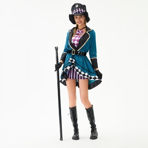 <span class=keywords><strong>Disfraz</strong></span> de Halloween para <span class=keywords><strong>Mujer</strong></span>, Estilo Alicia en el País de las Maravillas, <span class=keywords><strong>Disfraz</strong></span> de <span class=keywords><strong>Sombrerero</strong></span> Loco, Kit de Poliéster para Adultos - Product Image 5