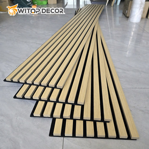 Polyester sợi gỗ dải âm thanh hấp thụ Hội Đồng Quản trị gỗ Veneer trang trí cách âm acoustic tấm - Product Image 2