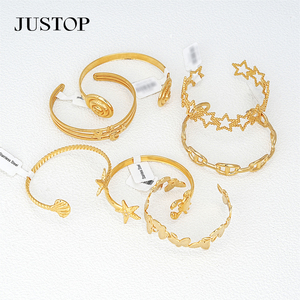 Pulseras OEM/OEM Personalizadas, de Acero Inoxidable, Resistentes al Agua, con Baño de Oro, Joyería de Moda Hipoalergénica, Justop Spot Portfolio 4 - Product Image 1