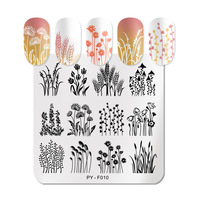 Ensemble de pochoirs de manucure en acier à motif de fleur, vernis à ongles, bricolage, impression d'image, modèle de transfert, Nail Art, plaques d'estampage