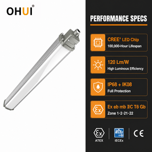ไฟ LED แบบกันระเบิด ขนาด 4 ฟุต IP68 40-120 วัตต์ สำหรับโซน 1 2 21 22 |   โรงงาน OEM ODM - Product Image 1