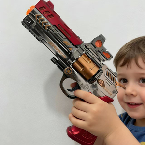 Pistola Giocattolo Elettrica a Forma di Revolver con Luci Lampeggianti <span class=keywords><strong>e</strong></span> Suoni Realistici per Bambini - Product Image 4