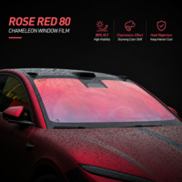 Film pour vitres de voiture Aurora Red Ghost Chameleon, film solaire changeant de couleur multi-angles, anti-éblouissement, réjection de chaleur, film pour pare-brise automobile