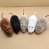 Souris en peluche Joying à mécanisme à ressort, jouet pour chat, chaîne de souris, peut courir, jouet pour chat amusant, jouet pour chat auto-amusant