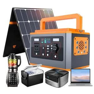 Gerador solar de fábrica original ac/dc, tomadas de backup, bateria de lítio, fonte de armazenamento de energia, estação de energia portátil ao ar livre