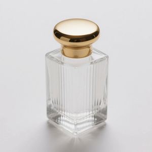 Pots cosmétiques en verre mat noir, transparent ou ambré de différentes tailles, avec couvercle en aluminium or/noir/blanc, pour crème ou poudre libre, sérigraphie pour soins de la peau - Product Image 1