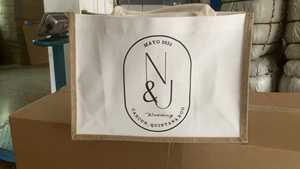 Bolsa de Compras Reutilizable Ecológica Personalizada de 40*35*15CM con Asas de Cuerda de Cáñamo, Correa para el Hombro, Gran Capacidad, Muestra Gratis - Product Image 4