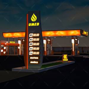 Di alta qualità della stazione di servizio pilone segno, Custom LED segno di pubblicità per la stazione di servizio, Display dei prezzi e promozione del marchio - Product Image 3