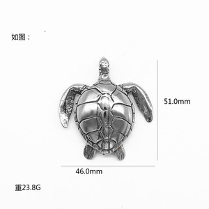 Yunnique – collier avec pendentif tortue en acier inoxydable, bijoux de mode unisexes en forme d'animal - Product Image 4