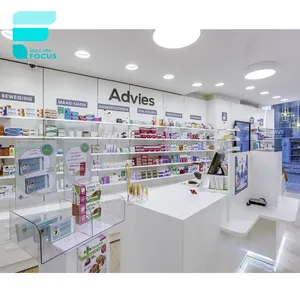 Pharmacy Decoration Customized Farmacia Medical Display Cabinet Pharmacy Shelving Modern Medical Store Furniture Pharmacy Decoration