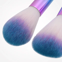 Vente en gros ensemble professionnel de 9 pièces pinceaux de maquillage bleu violet manche en bois doux et pratique matériau en nylon pour visage lèvres échantillon gratuit