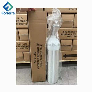 Cấp thực phẩm liền mạch nhôm CO2 Xi lanh khí áp lực cao 3.2L Mini CO2 xi lanh với cga320 van - Product Image 6