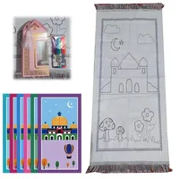 Tapis de prière pour enfants Ramadan 2025, ensemble cadeau, tapis islamique musulman, tapis de prière éducatif pour enfants