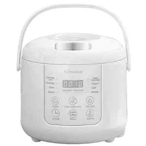 Olla de arroz inteligente de 2l, Cocina eléctrica multicocción, vaporizador de acero inoxidable, mini cocina de arroz de Bajo azúcar