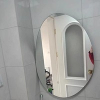 Miroir intelligent Bluetooth mural décoratif en argent moderne, de forme irrégulière, avec éclairage LED, pour salle de bain, lavabo cosmétique
