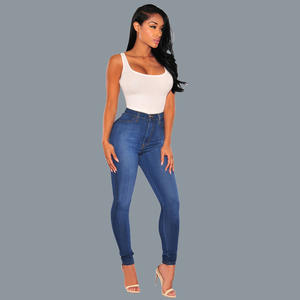 Jeans Femme Personnalisés de <span class=keywords><strong>Haute</strong></span> Qualité, <span class=keywords><strong>Taille</strong></span> <span class=keywords><strong>Haute</strong></span>, Extensibles, Grandes Tailles - Product Image 3