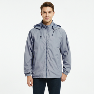 High Street Men's <b>Plus</b> <b>Size</b> <b>Waterproof</b> Breathable Windbreaker <b>Jacket</b> Nylon Lining Hooded Zipper Oversize Stand Autumn Casual - Product Image 1