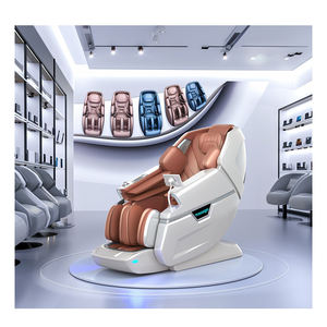 Fauteuil de <span class=keywords><strong>massage</strong></span> électrique 4D pliable portable moderne de luxe à gravité zéro avec coussin chauffant, écran LCD, Bluetooth, commande vocale intelligente - Product Image 1