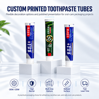 Tube de dentifrice en aluminium-plastique de 130 ml à forme fixe, bouchon à vis non pliable, logo personnalisé, emballage pour un rangement soigné et une organisation optimale des magasins