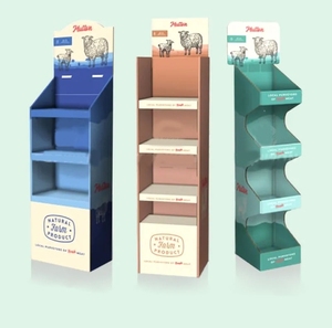 Hot bán carton tầng sản phẩm công nghiệp giấy hiển thị Pop Snack hiển thị thực phẩm đứng sóng hiển thị các tông đứng - Product Image 3