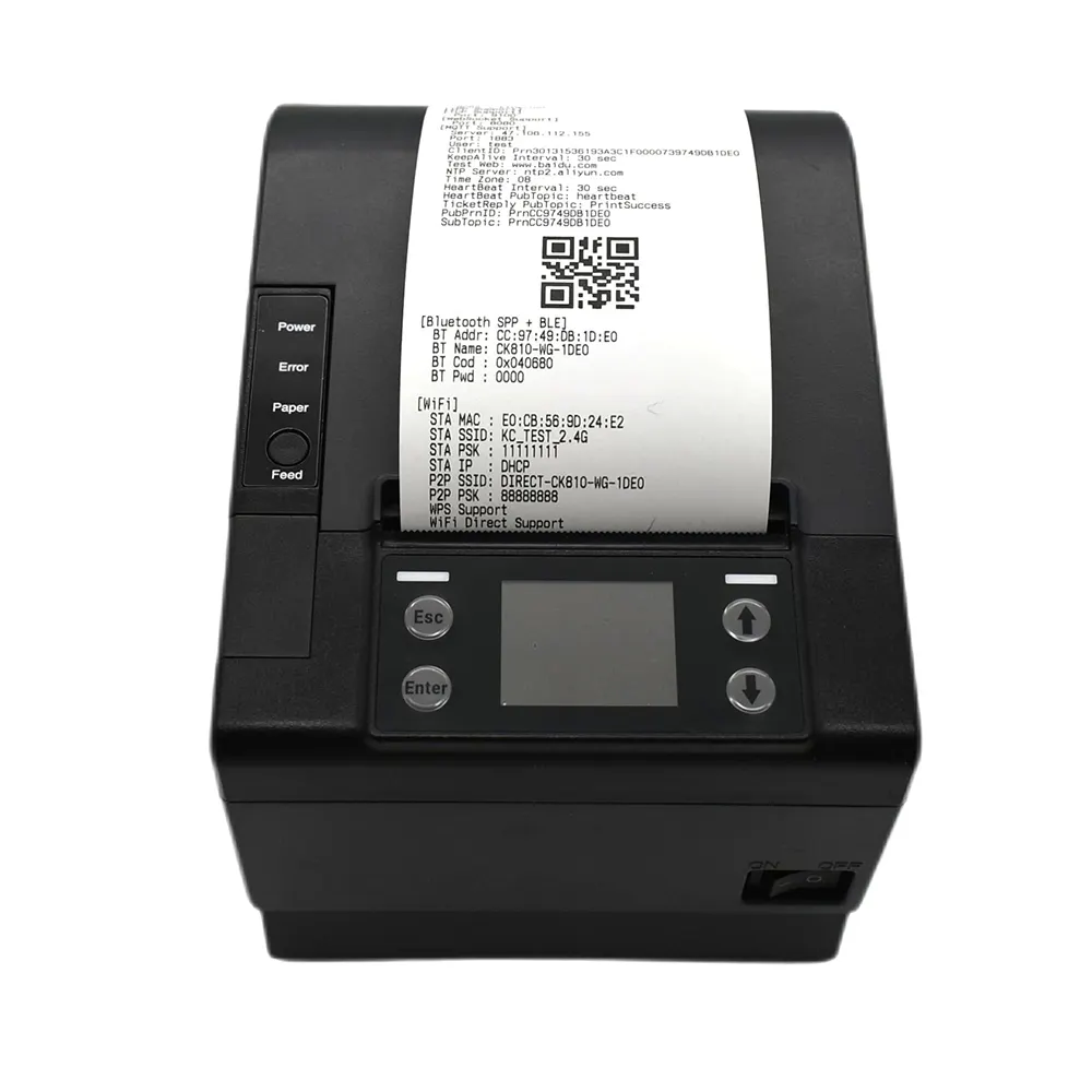 Pemotong otomatis Printer tiket termal Wifi 80mm terlaris untuk ritel