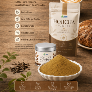 Polvere di Tè Verde Hojicha Tostato 100% Puro, Matcha Marrone a Basso Contenuto di Caffeina, Polvere di Tè Hojicha di Qualità Barista - Product Image 3