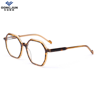 Cadre de lunettes en acétate de conception spéciale polygone cadre de lunettes en acétate lumineux coloré cadre de lunettes en acétate quotidien confortable