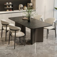 Table à manger de haute qualité avec bord anti-collision et surface imperméable pour les familles avec enfants