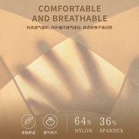 Culotte gainante taille haute à compression légère pour femme, sans couture, respirante, amincissante