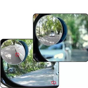 Small Round <b>Car</b> Rearview <b>Mirror</b> Glass Wide Angle Blind Spot Auxiliary <b>Mirror</b> for Retrofit Upgrade Black Frameless Reversing - Product Image 1