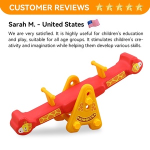 Balançoire pour enfants en plastique réglable en hauteur sur 3 niveaux pour une utilisation en intérieur/extérieur, design <span class=keywords><strong>girafe</strong></span> pour les tout-petits - Product Image 3