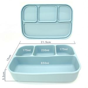 Boîte en silicone sans BPA personnalisée, boîtes à lunch en silicone micro-ondables avec couvercle, récipient de stockage alimentaire réutilisable - Product Image 1