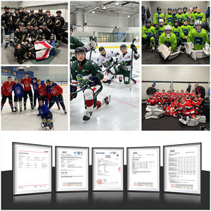 Maßgeschneiderte Team-OEM-Dienstleistung Sublimationsdruck Strass-Besetzte Wendbare Eishockey-Trikots 100% Polyester Schnelltrocknend Umweltfreundlich - Product Image 6