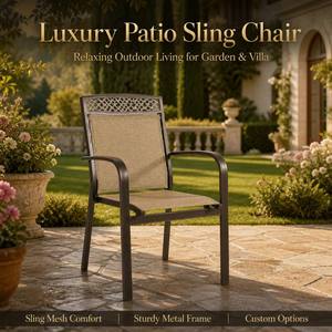Nuova Sedia Sospesa Minimalista con Telaio in Alluminio e Griglia Floreale Traforata per Giardino, Patio, Cortile e Spazi Esterni - Product Image 2