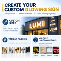 Enseigne de magasin LED personnalisée par le fabricant, enseigne extérieure 3D personnalisée, panneau logo LED, enseigne commerciale avec lettres LED