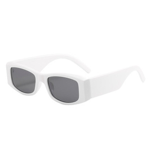 HISTOIRE XY8672 Lunettes de soleil rétro personnalisées avec propre logo Lunettes de soleil à petite monture et jambe large Lunettes de soleil Vintage Blanc Noir Carrées - Product Image 4