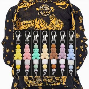 Fast Shipping Metal Silicone Bear Keychain Girls Cute Gummy Bear Keyring Bag Charms Purse Accessories Small MOQ Fast Delivery - Product Image 2