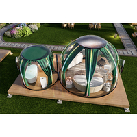Chambre à bulles détachable ciel étoilé tentes d'hôtel de luxe vert Mini PC Dômes de glamping Star View Dome House for Bathroom Application
