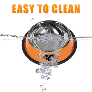 Tazón Portátil Ecológico de Acero Inoxidable para Comida y Agua para Perros y Gatos, Color Naranja, Resistente al Óxido y Fácil de Limpiar - Product Image 3