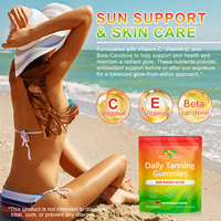 Labels privés Bonbons vitaminiques quotidiens Vitamines et compléments Complexe de bronzage Supplément multivitaminé Gummies de bronzage