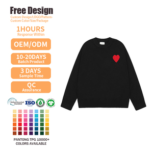 Men Sweater Jacquard Pullover Knitwear Winter Crew Neck <b>Jumper</b> Cotton Knitted Designer Custom Knit Sweater - Product Image 2