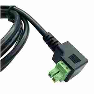 3.81间距注塑成型绿色端子线2p插入式公母配合电源线纯铜导体300V额定 - Product Image 2